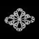 Sew-On Diamante Motif - 110mm x 90mm - Silver